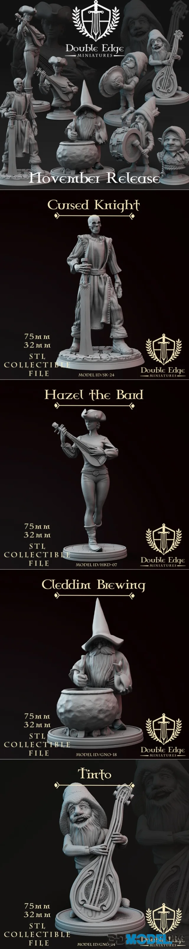 Double Edge Miniatures - November 2023 – Printable