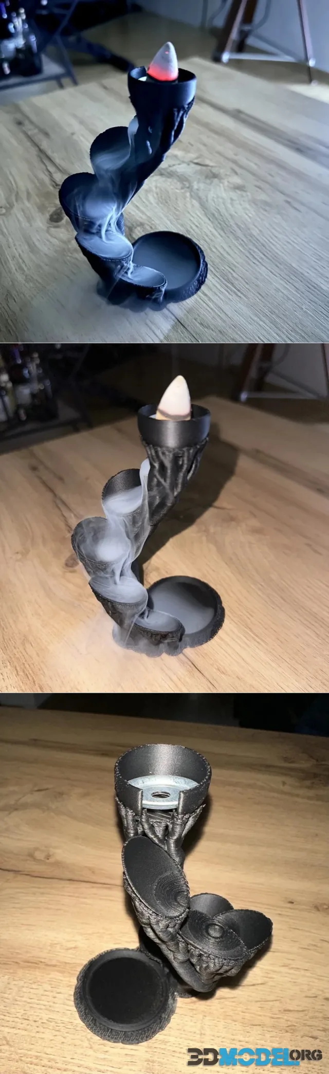 Tree waterfall backflow with incense burner – Printable