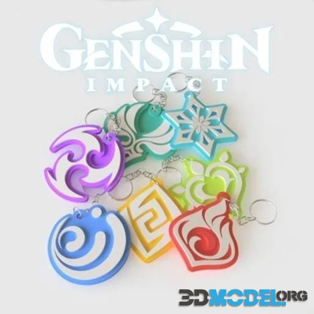 Genshin impact keychain pack – Printable