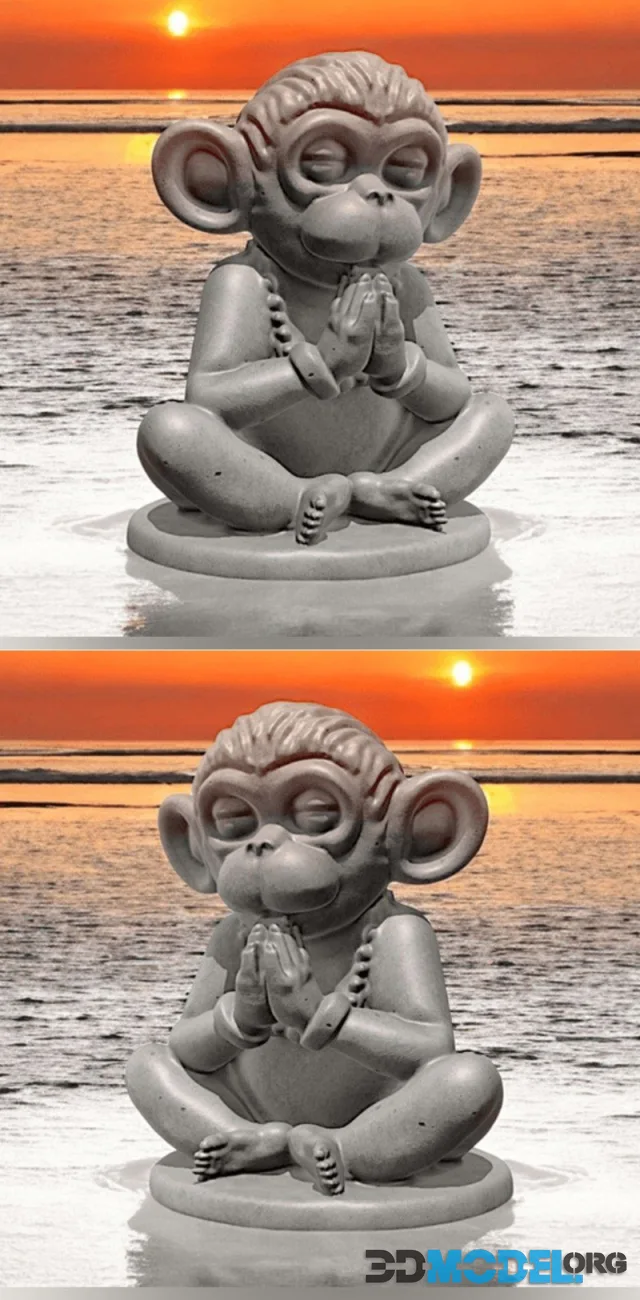 Monkey Meditating – Printable