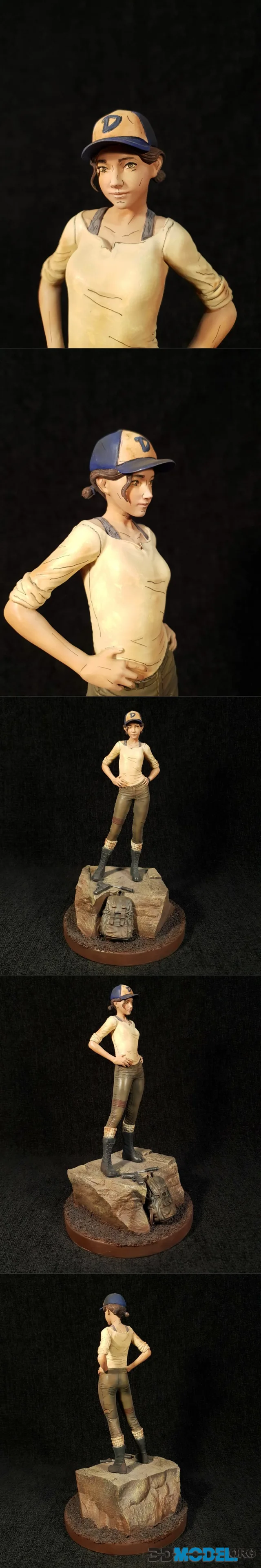 Clementine Walking Dead Telltale Clem Printable Statue – Printable