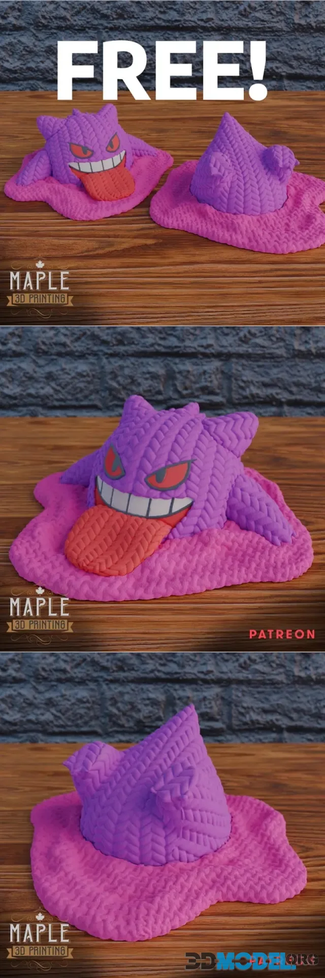 Knit Gengar – Printable