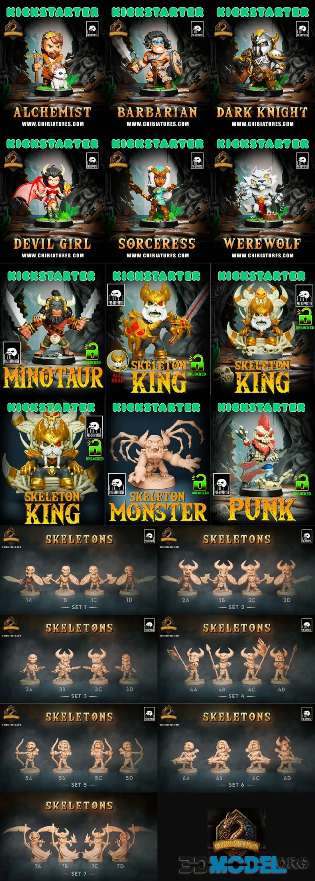 Chibiatures Kickstarter – Printable