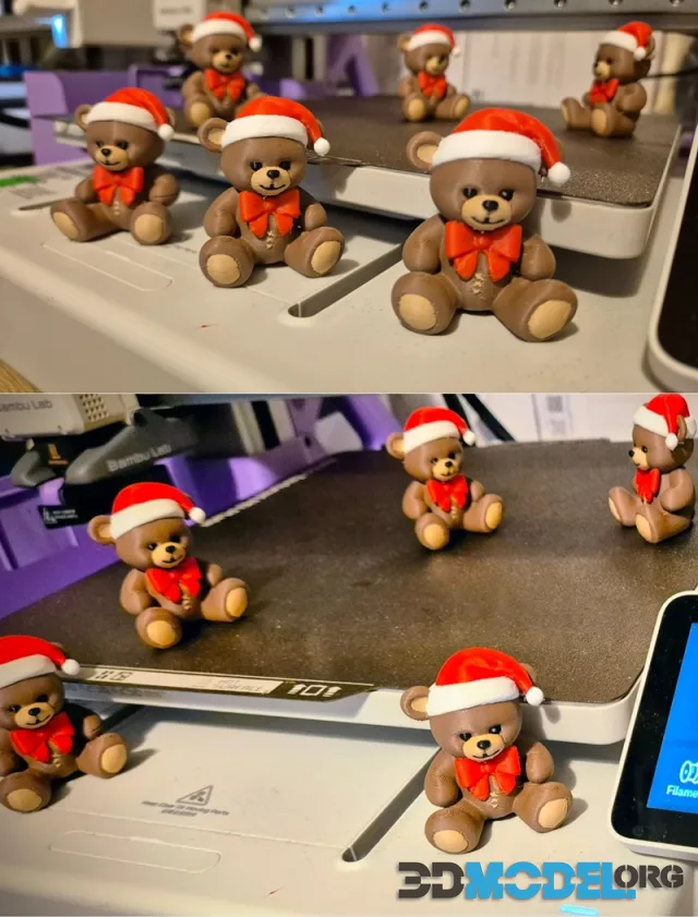Cute Christmas Teddy Bear – Printable