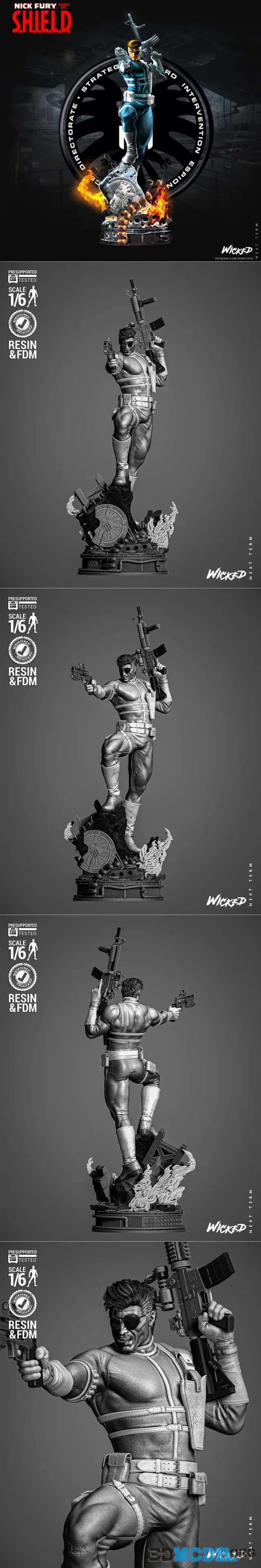 WICKED - Nick Fury Sculpture – Printable