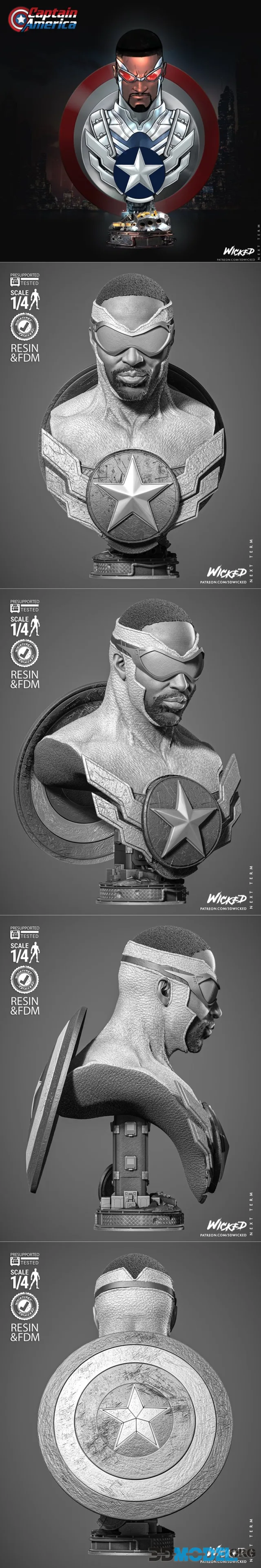WICKED - Falcon Portrait Bust – Printable