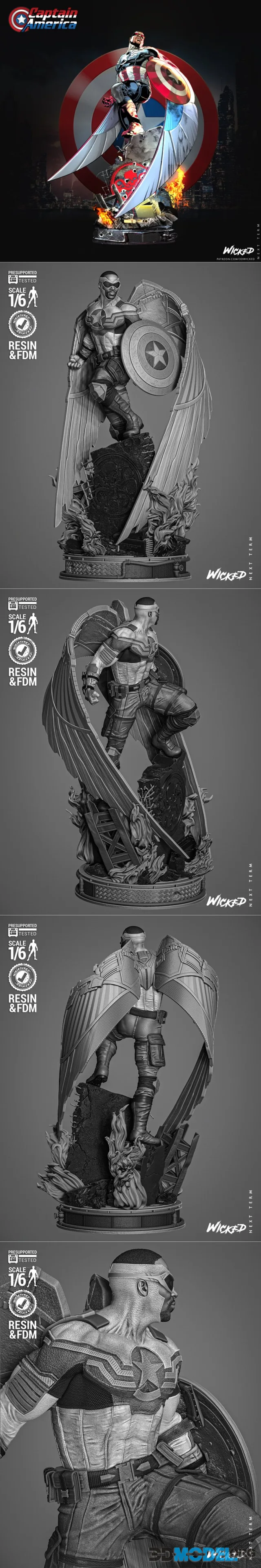 WICKED - Falcon Sculpture – Printable