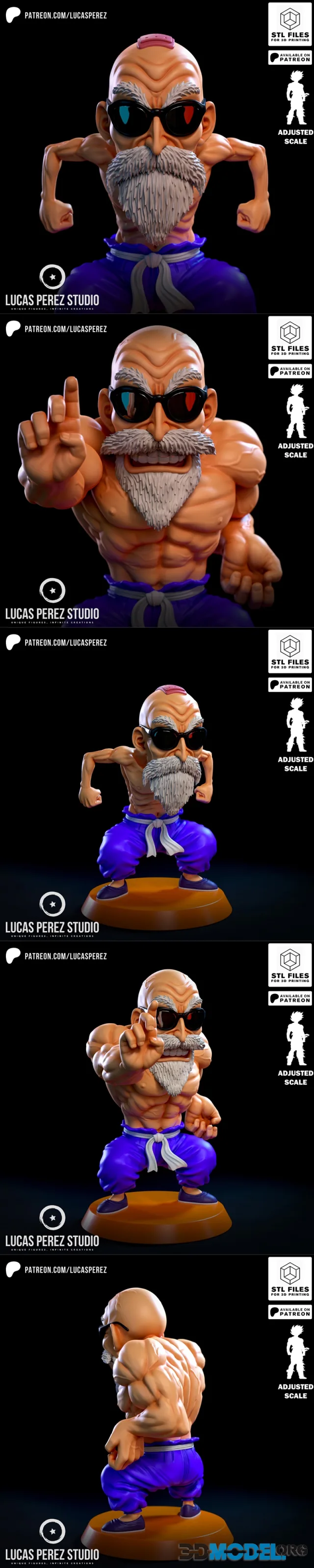 Lucas Perez Studio - Master Roshi Normal and Muscle – Printable