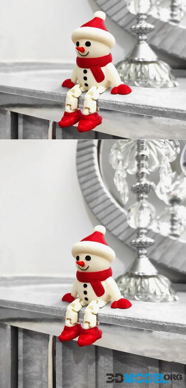 Articulated Christmas Snowman – Printable