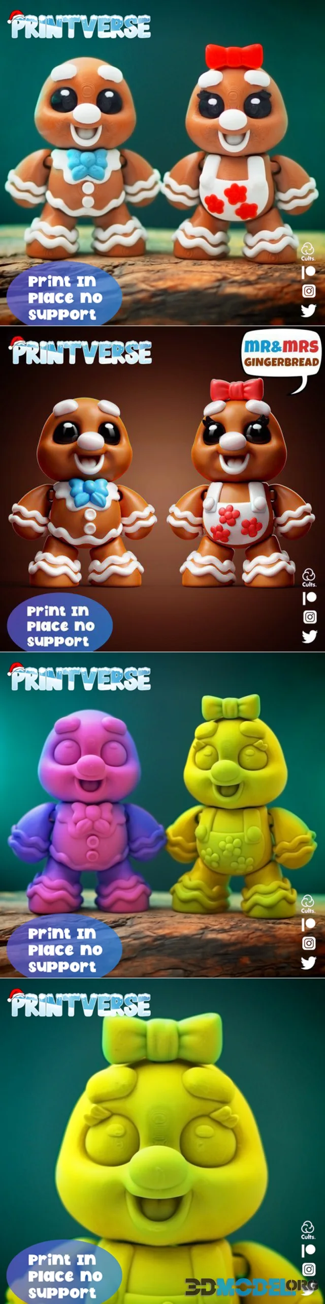Flexy Print In Place Gingerbread – Printable