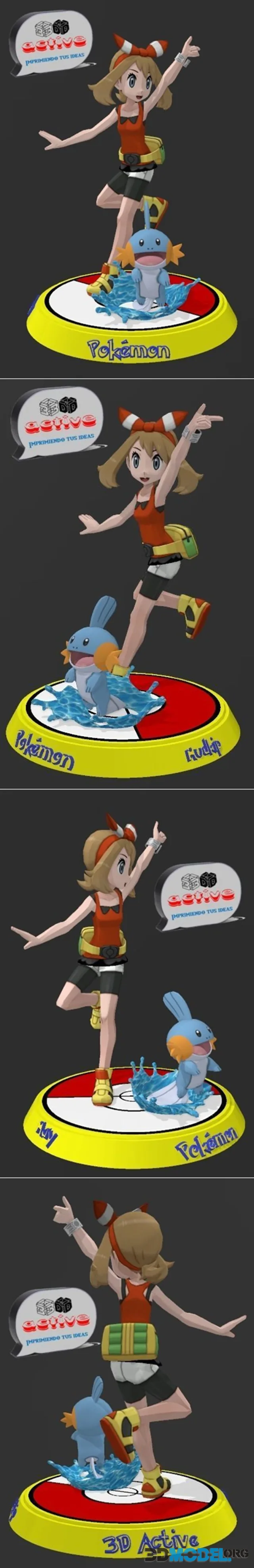 Pokemon - May and Mudkip – Printable