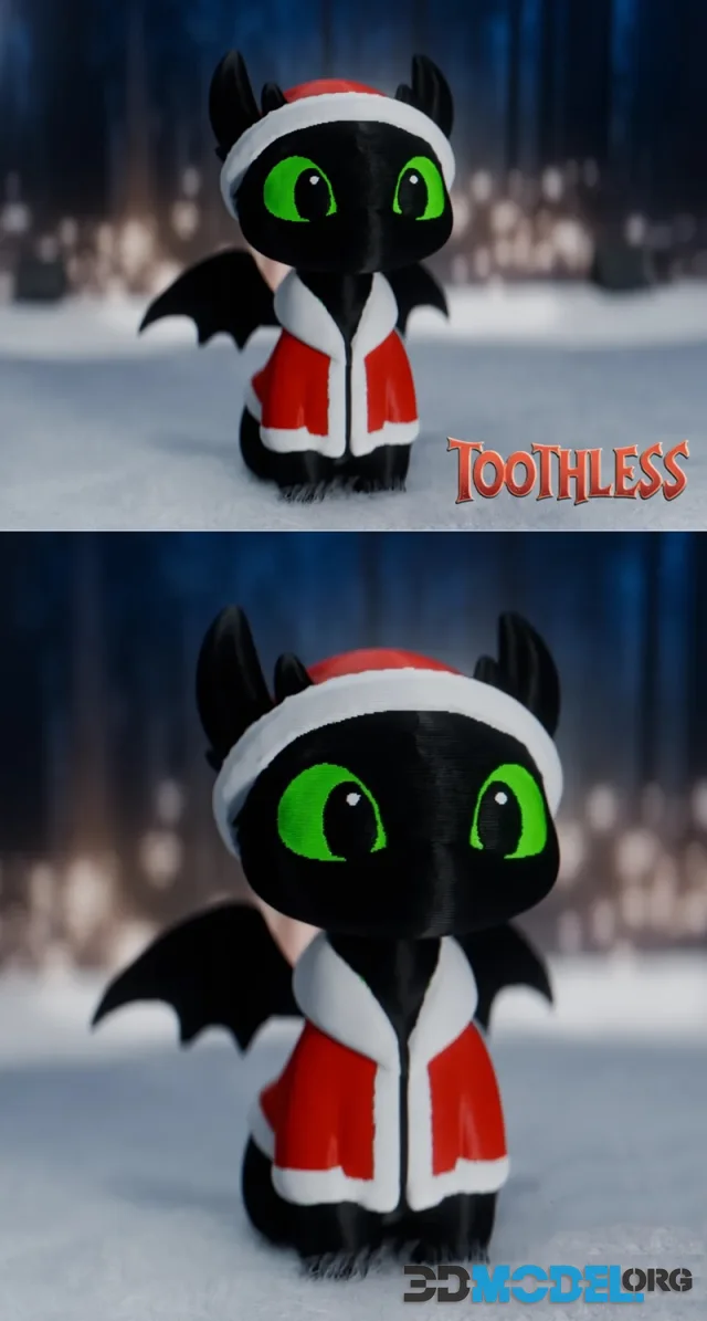 Toothless Christmas model – Printable