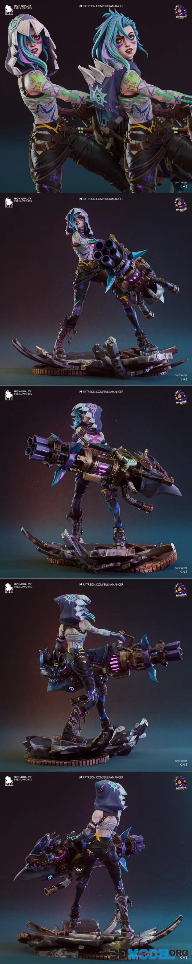 Bulkamancer Sculpts - Arcane - Jinx – Printable