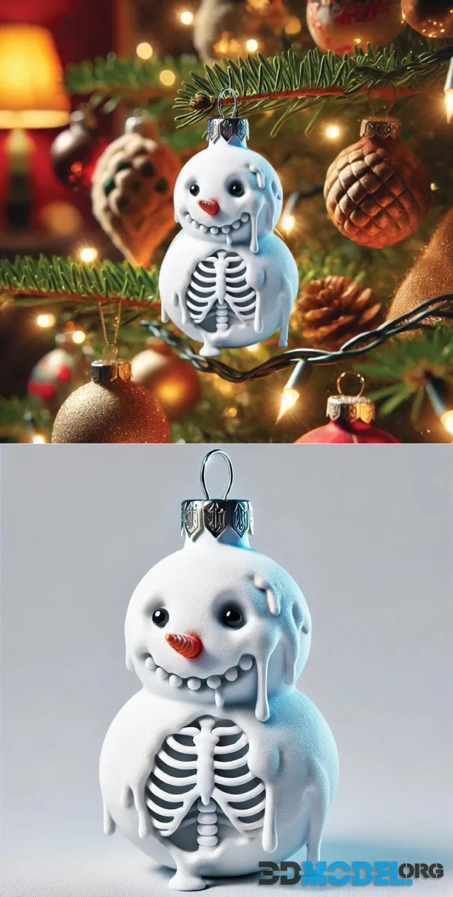 Frosty Bones - Christmas Tree Ornament – Printable