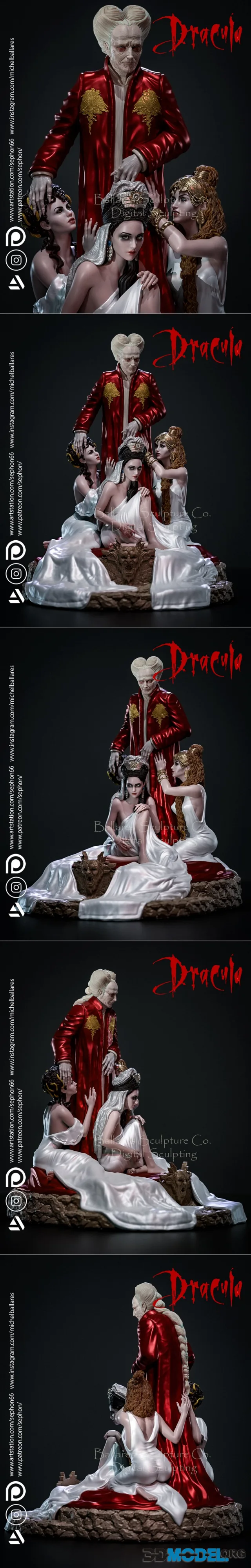 Dracula and His Brides By Creative Geek MB – Printable