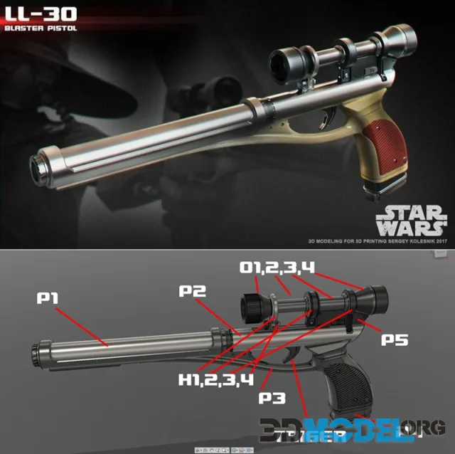 LL 30 Blaster Pistol – Printable