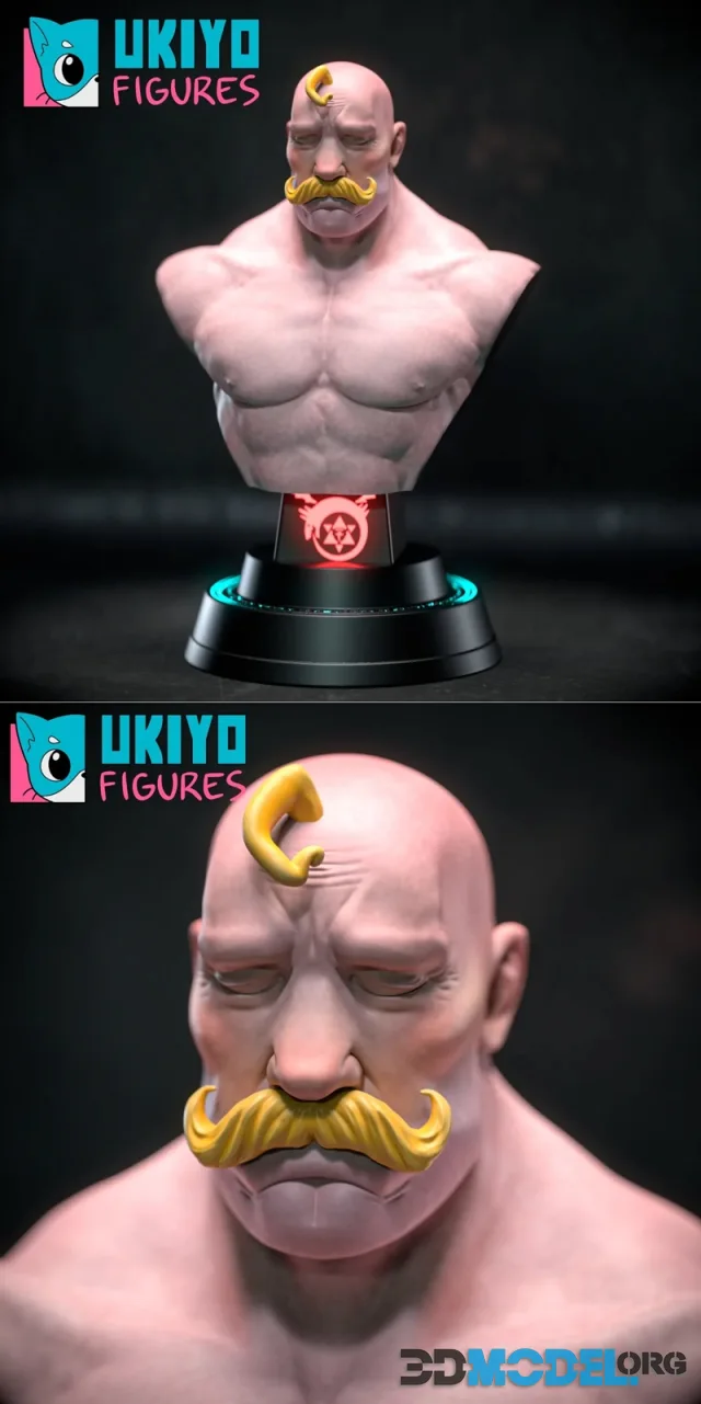 Ukiyo Figures - Alex Louis Armstrong Bust – Printable