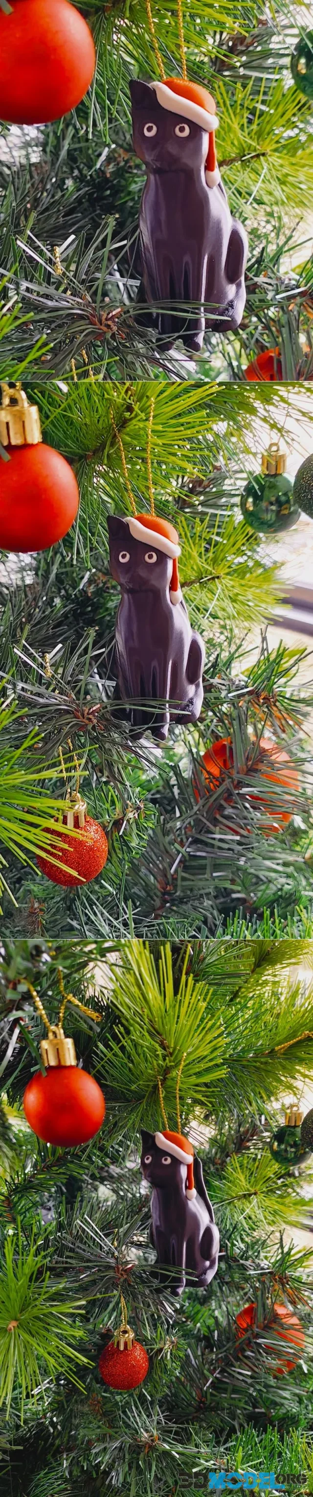 Christmas cat tree decoration – Printable