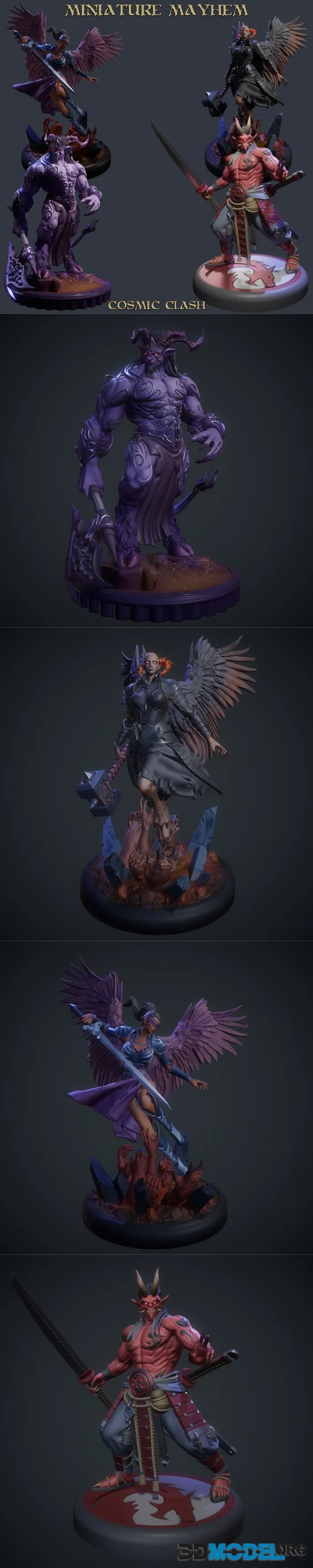 Miniature Mayhem - Cosmic Clash - 5e Stats Included – Printable