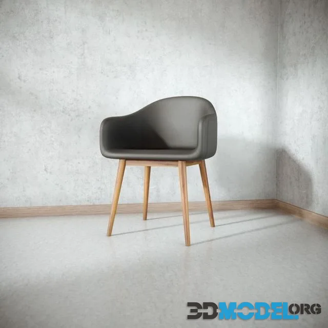 Black Leather Loft Chair (PBR)
