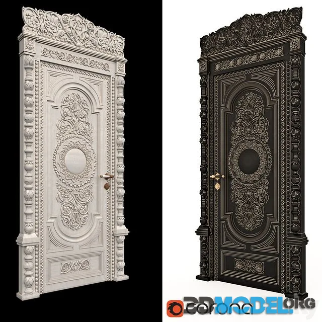Carved door