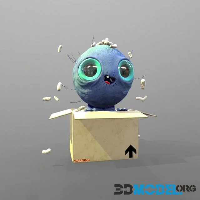 Cute Monster In Box (PBR)