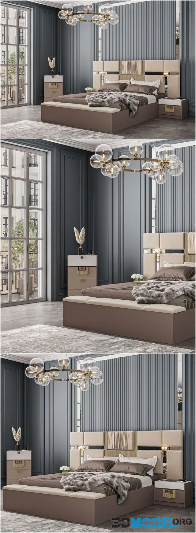 Modern classic bed furniture 003