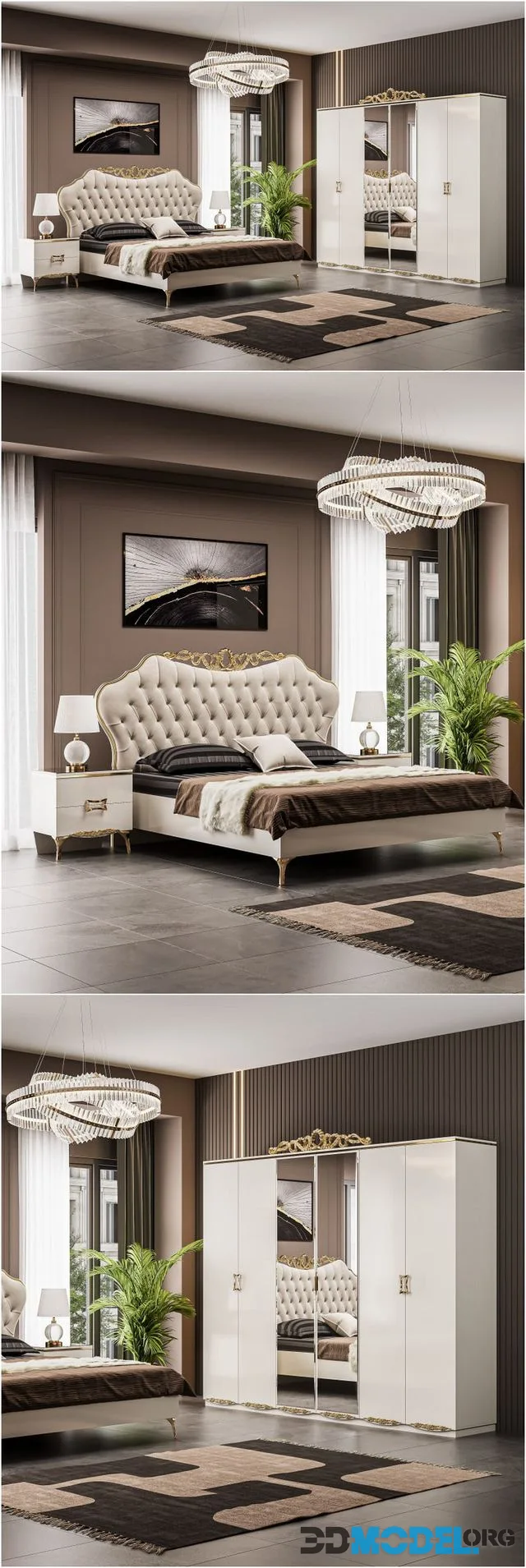 Modern classic bed furniture 006