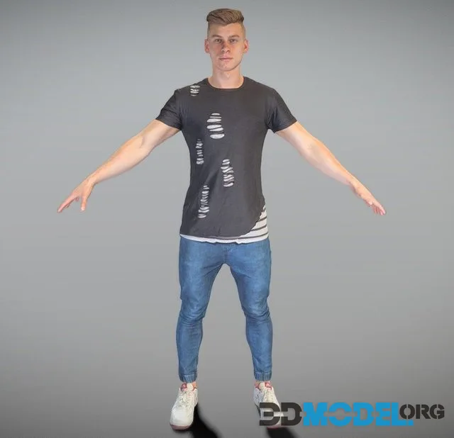 Sporty Young Man In Jeans 115