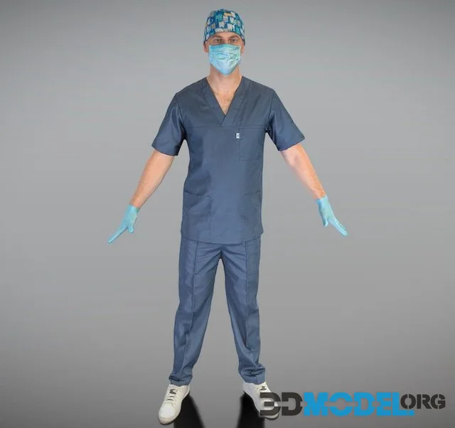 Surgical Doctor Male Ready For Animation 112 (PBR)