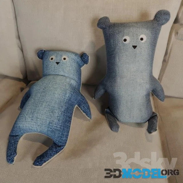 Textile toys denim