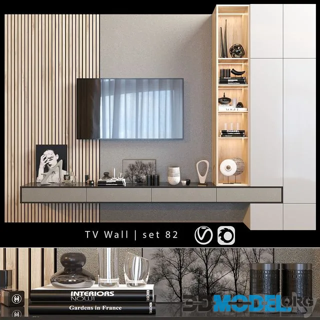 TV Wall set 82