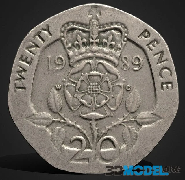 Twenty Pence 1989 Rawscan (PBR)