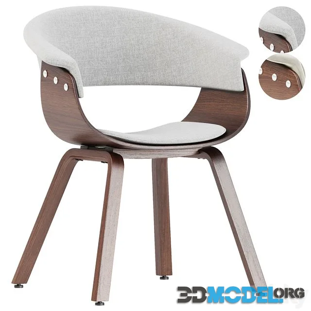 Walnut Wood Modern Dining Chair