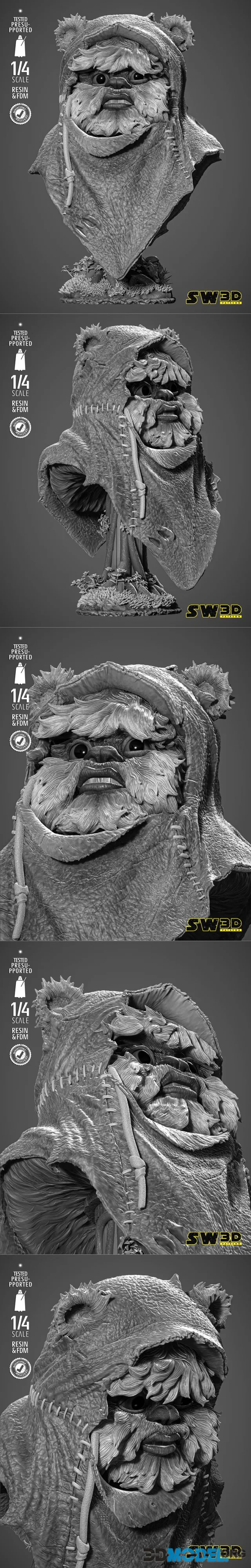 SW3D - Ewoks Portrait Bust – Printable