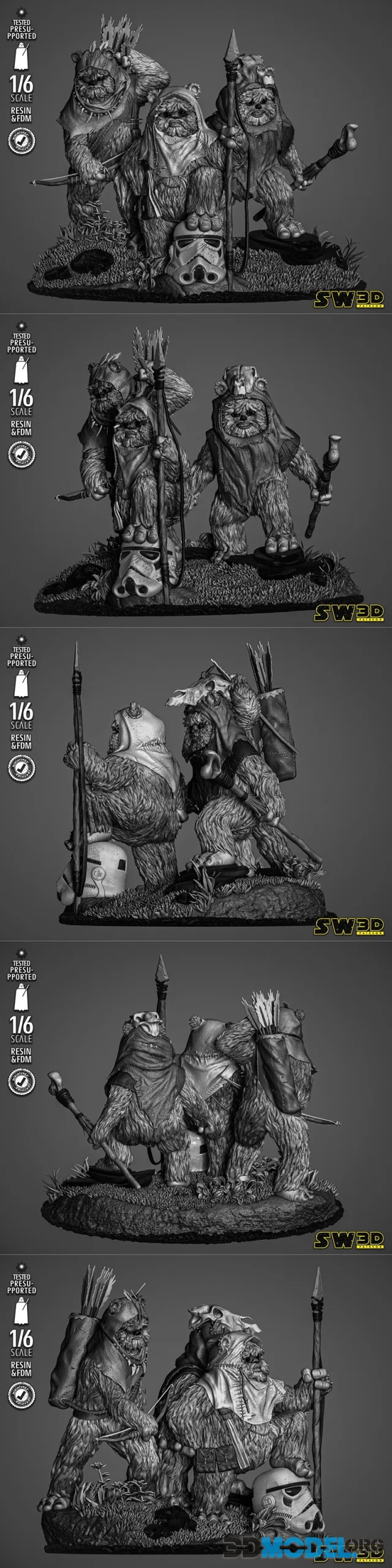 SW3D - Ewoks Diorama – Printable