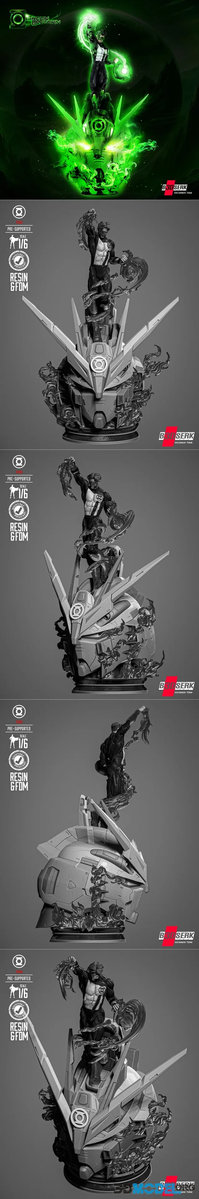 B3DSERK - Kyle Green Lantern Sculpture – Printable