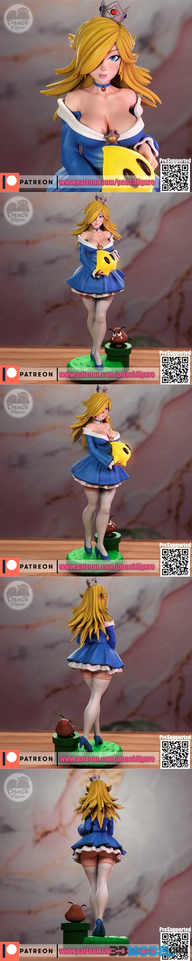 Peach Figure - Super Mario - Princess Rosalina – Printable