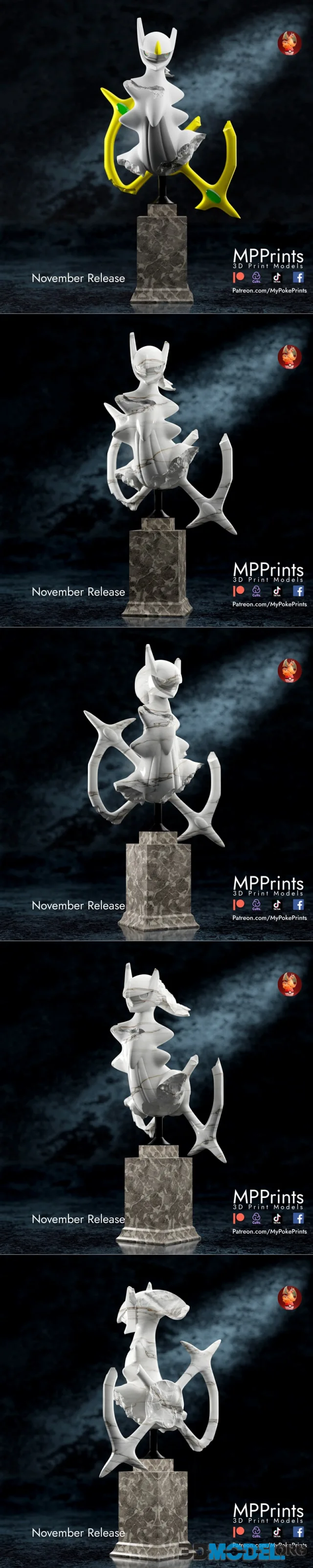 Arceus Bust – Printable