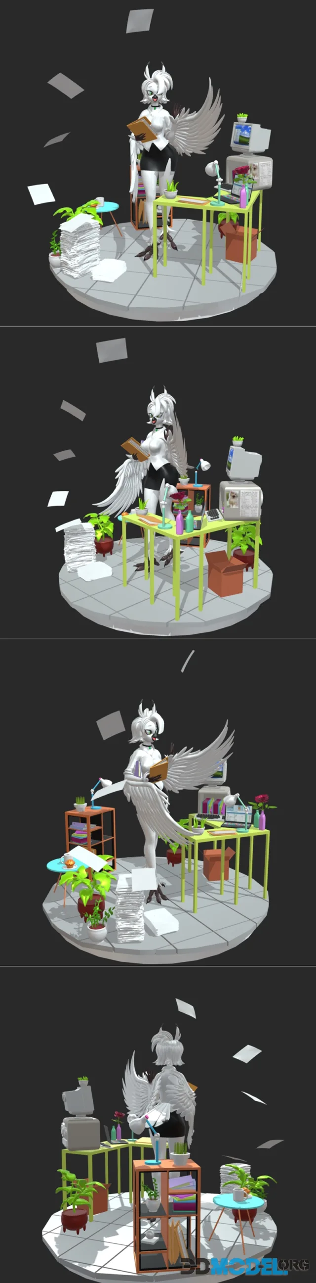 Eve 3d Art Commission Model 1 Office Version – Printable