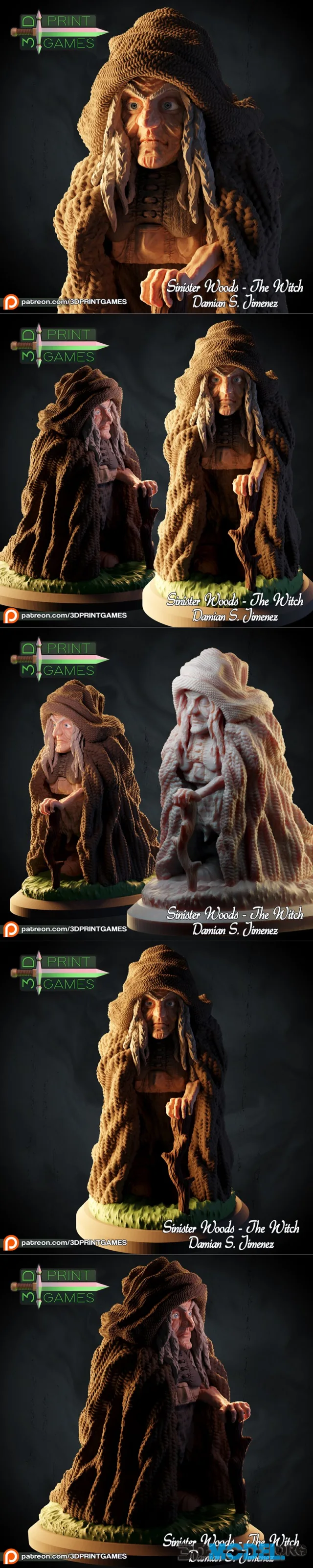 Damian 3D - The Witch – Printable