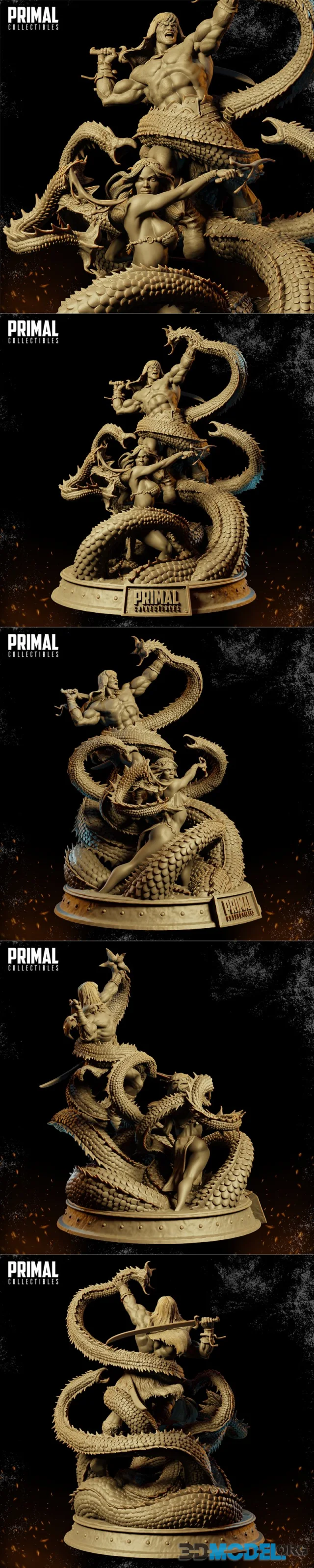Primal Collectibles - The Barbarian Diorama – Printable