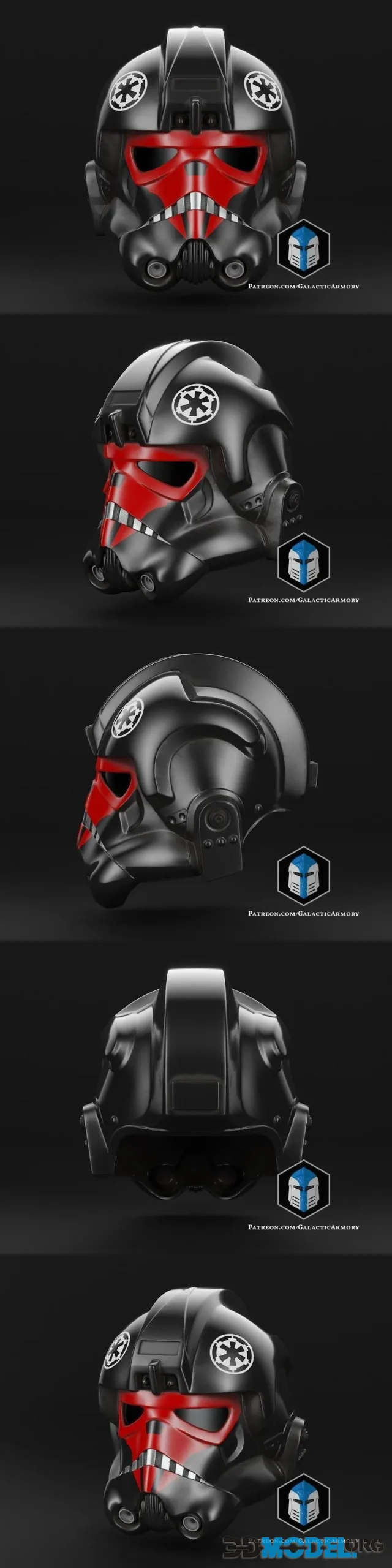 Tie Fighter Pilot Helmet V1 - Galactic Armory – Printable