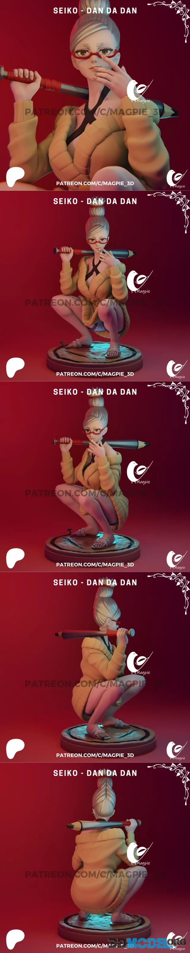 Magpie 3D - Dan Da Dan - Seiko Ayase – Printable