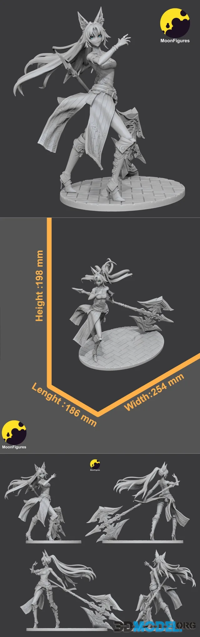 Moon Figures - Honkai - Feixiao – Printable