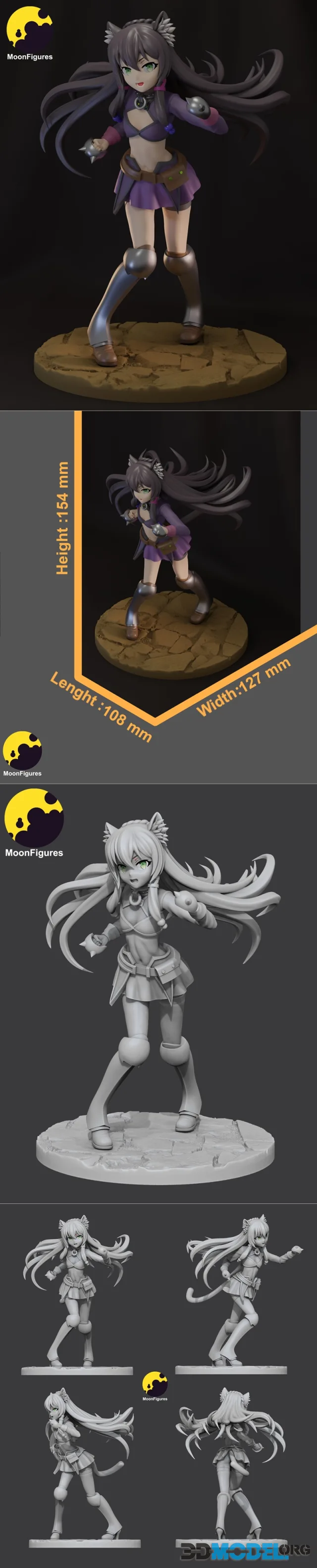 Moon Figures - How Not to Summon a Demon Lord - Rem Galleu – Printable