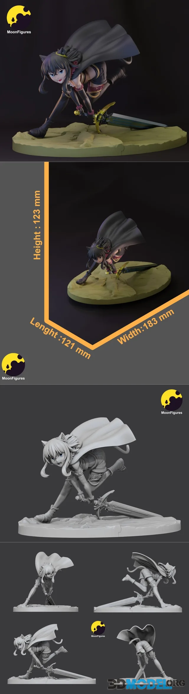 Moon Figures - Reincarnated As A Sword - Fran – Printable