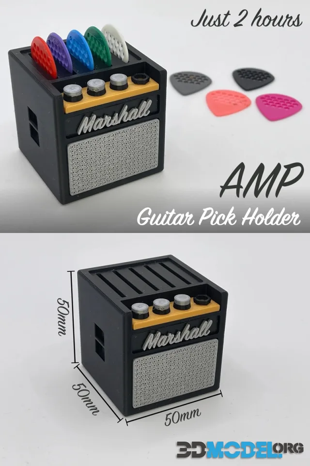 Guitar Pick Holder - Amp – Printable