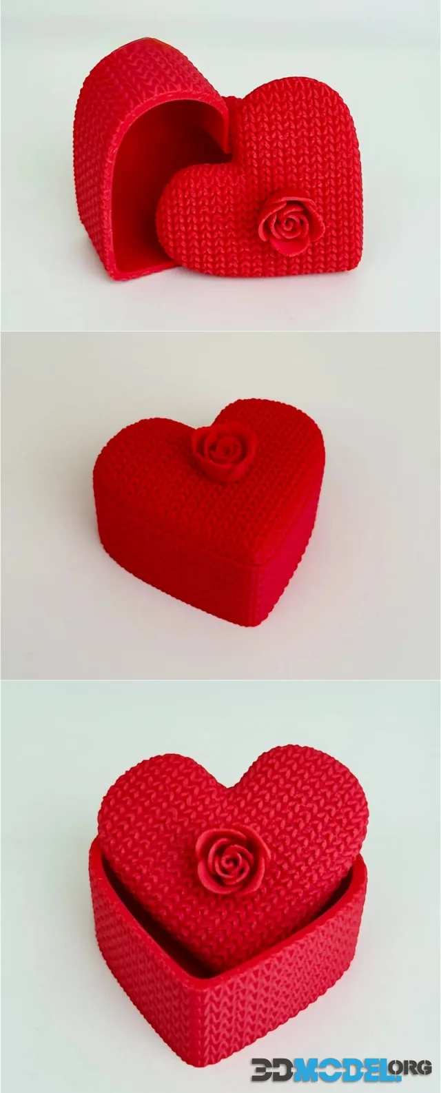 Knitted heart shaped gift box – Printable