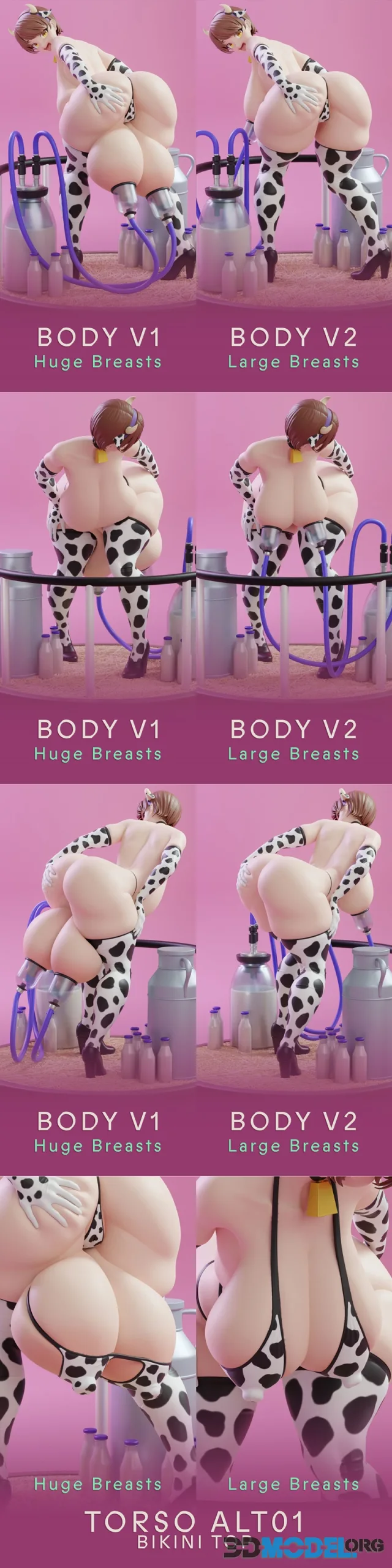 Cow Girl waiting to be Milked - Ahegao – Printable